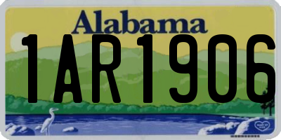 AL license plate 1AR1906