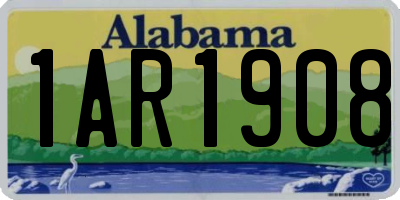 AL license plate 1AR1908