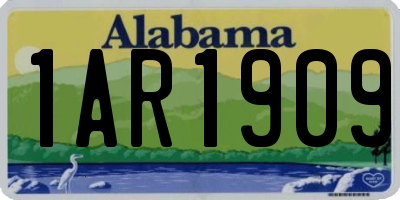 AL license plate 1AR1909