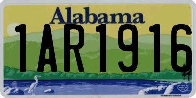 AL license plate 1AR1916