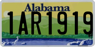 AL license plate 1AR1919
