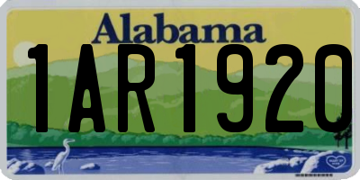 AL license plate 1AR1920