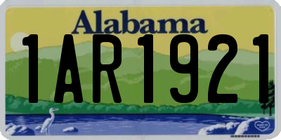 AL license plate 1AR1921