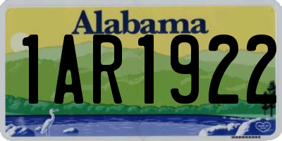 AL license plate 1AR1922