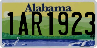 AL license plate 1AR1923