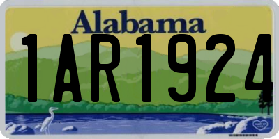AL license plate 1AR1924