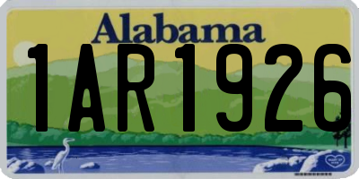 AL license plate 1AR1926