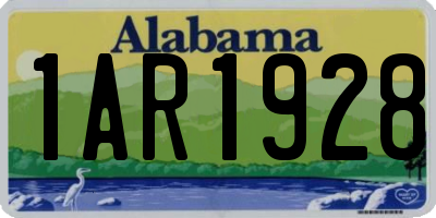 AL license plate 1AR1928