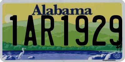 AL license plate 1AR1929