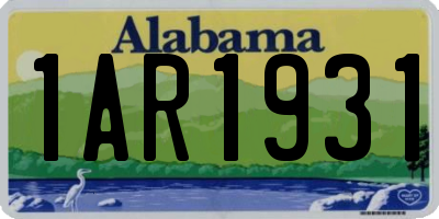 AL license plate 1AR1931