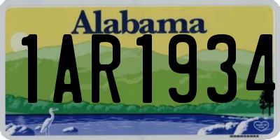 AL license plate 1AR1934