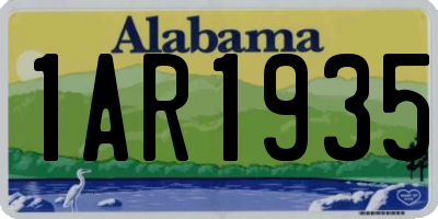 AL license plate 1AR1935