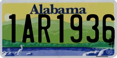 AL license plate 1AR1936