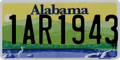 AL license plate 1AR1943