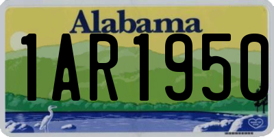 AL license plate 1AR1950