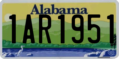 AL license plate 1AR1951