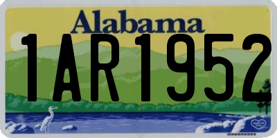 AL license plate 1AR1952
