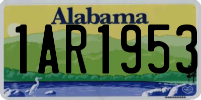 AL license plate 1AR1953