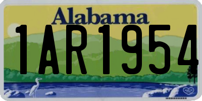 AL license plate 1AR1954
