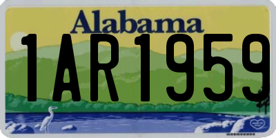 AL license plate 1AR1959