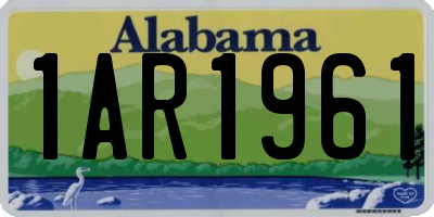 AL license plate 1AR1961