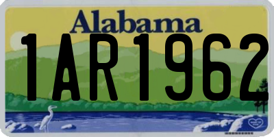 AL license plate 1AR1962