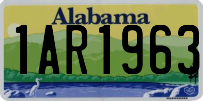 AL license plate 1AR1963