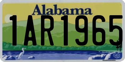 AL license plate 1AR1965