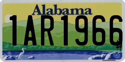 AL license plate 1AR1966