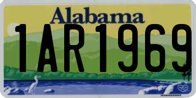 AL license plate 1AR1969