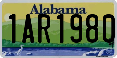 AL license plate 1AR1980