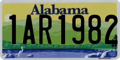 AL license plate 1AR1982