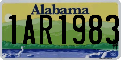 AL license plate 1AR1983