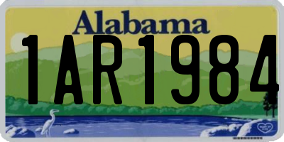 AL license plate 1AR1984