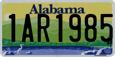 AL license plate 1AR1985