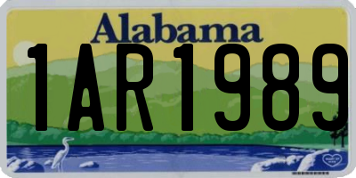 AL license plate 1AR1989