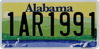AL license plate 1AR1991