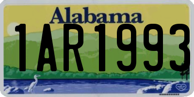 AL license plate 1AR1993