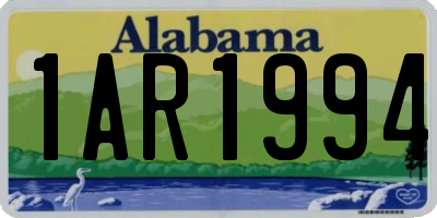AL license plate 1AR1994