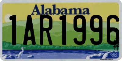 AL license plate 1AR1996