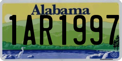 AL license plate 1AR1997