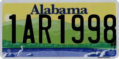 AL license plate 1AR1998
