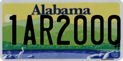AL license plate 1AR2000