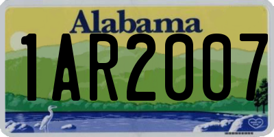 AL license plate 1AR2007