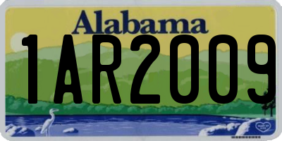 AL license plate 1AR2009