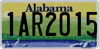 AL license plate 1AR2015