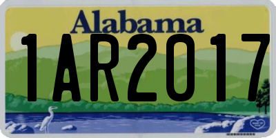 AL license plate 1AR2017