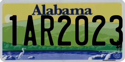 AL license plate 1AR2023