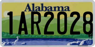 AL license plate 1AR2028