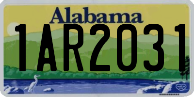 AL license plate 1AR2031